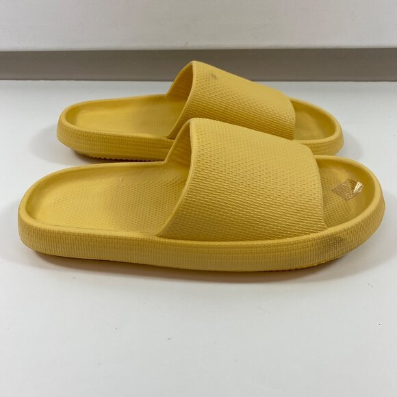 Unisex Yellow Slide Sandals Non-Slip Shower Open Toe Lightweight Shoes Size 12 - Picture 5 of 8